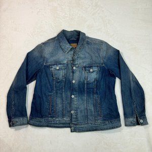 Levi's Women's L Denim Jean Trucker Jacket Button Down Classic Outerwear